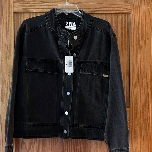 ZYIA Jackets & Blazers - ZYIA Classic Black Denim Jacket NWT size large